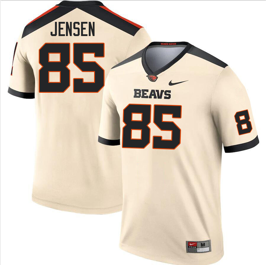 Men #85 Cooper Jensen Oregon State Beavers College Football Jerseys Stitched-Cream